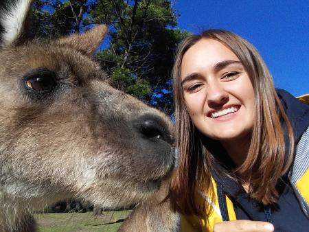 Annika im Kurzzeitschüleraustausch in Australien