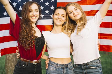 3 Mädchen in der USA